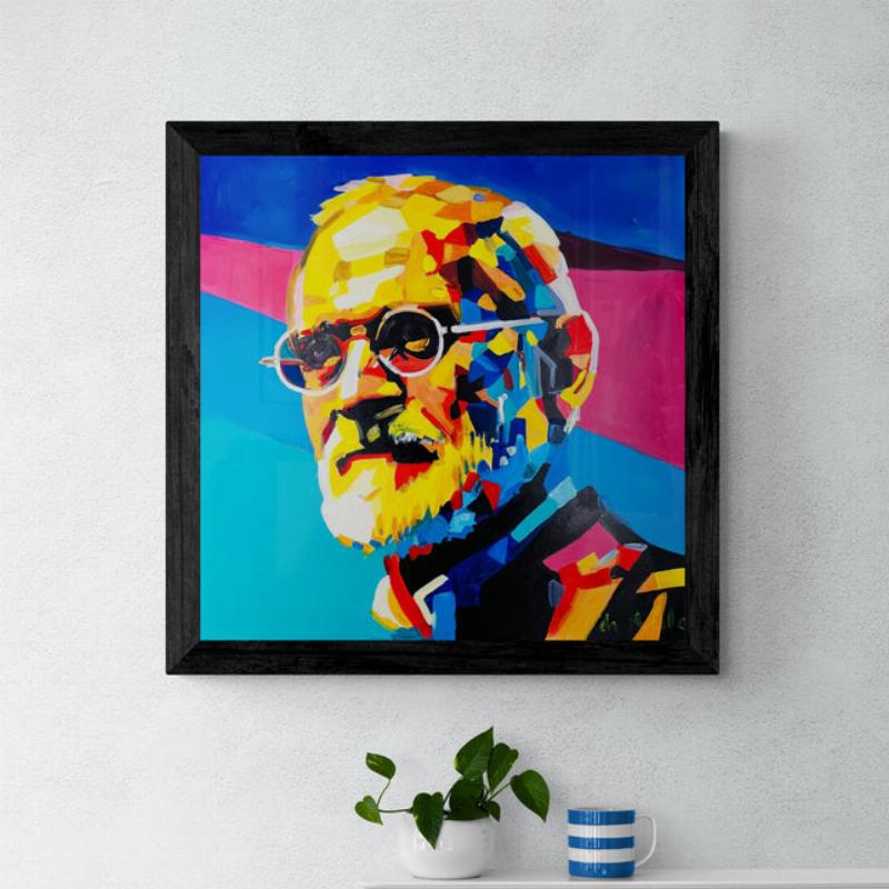 Peinture acrylique vibrante appliquée sur une toile texturée, capturant l'essence de l'art moderne français.