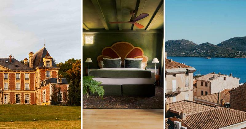 Meubles de jardin Fermob colorés dans un jardin à la française, style peinture impressionniste