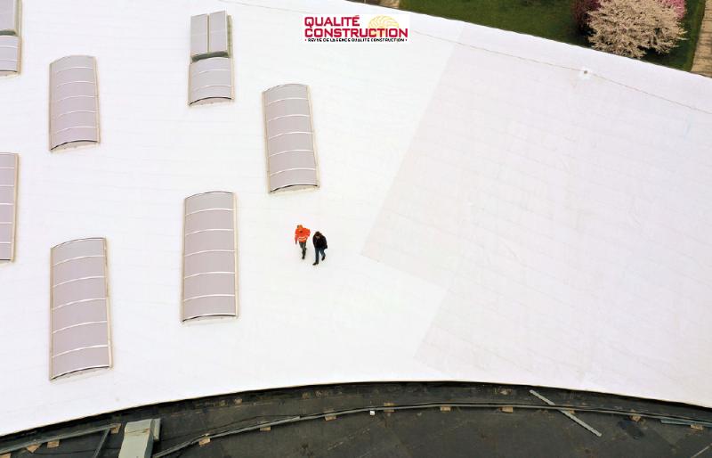 Peinture goudron appliquée sur une toiture traditionnelle française, assurant une étanchéité parfaite.