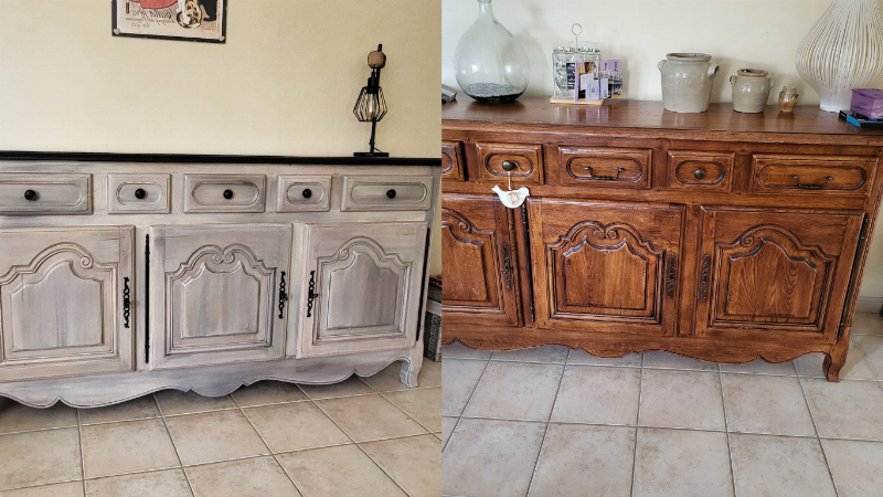 Peinture pour meuble de cuisine en bois : transformation avant/après pour un relooking réussi
