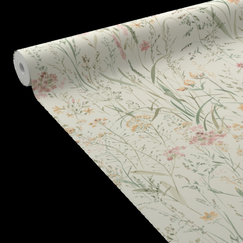 Peinture murale rose pastel dans un salon cosy, évoquant la douceur française