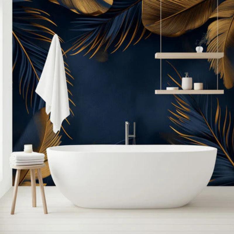 Peinture salle de bain aux couleurs douces de Provence, évoquant la sérénité et le charme français.