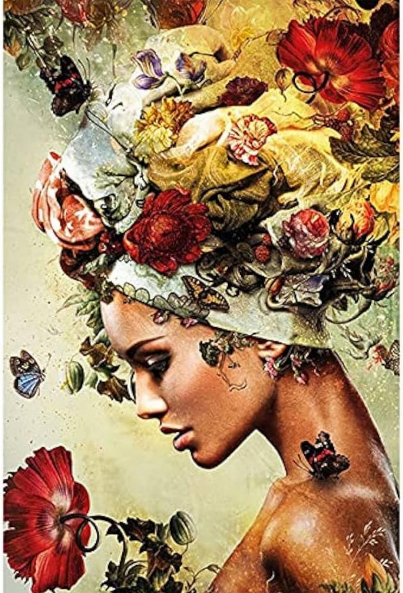 Kit complet de peinture sur numéro pour adultes avec toile, peintures et pinceaux