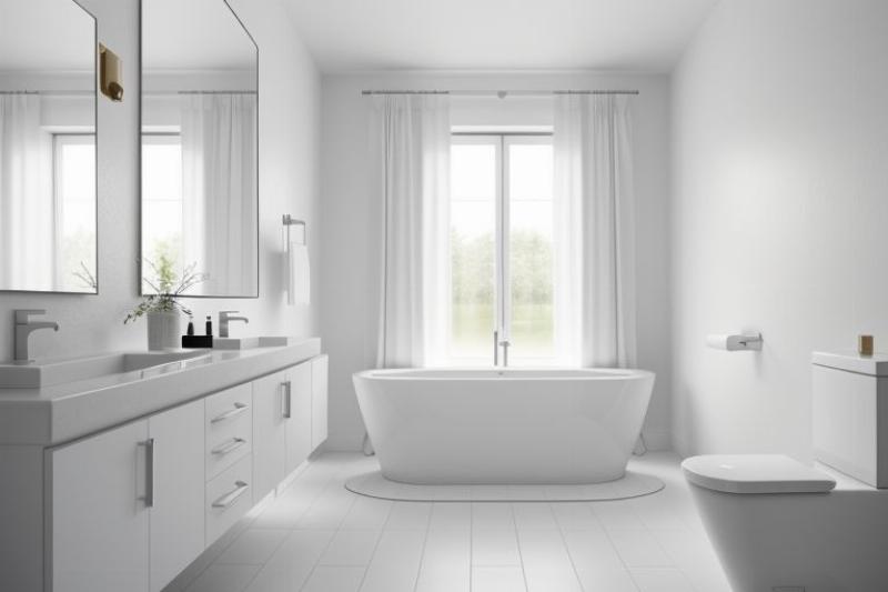 Combinaison audacieuse de couleurs pour la peinture des toilettes, mélangeant un mur d'accent vert émeraude avec des tons neutres, typique du design français.