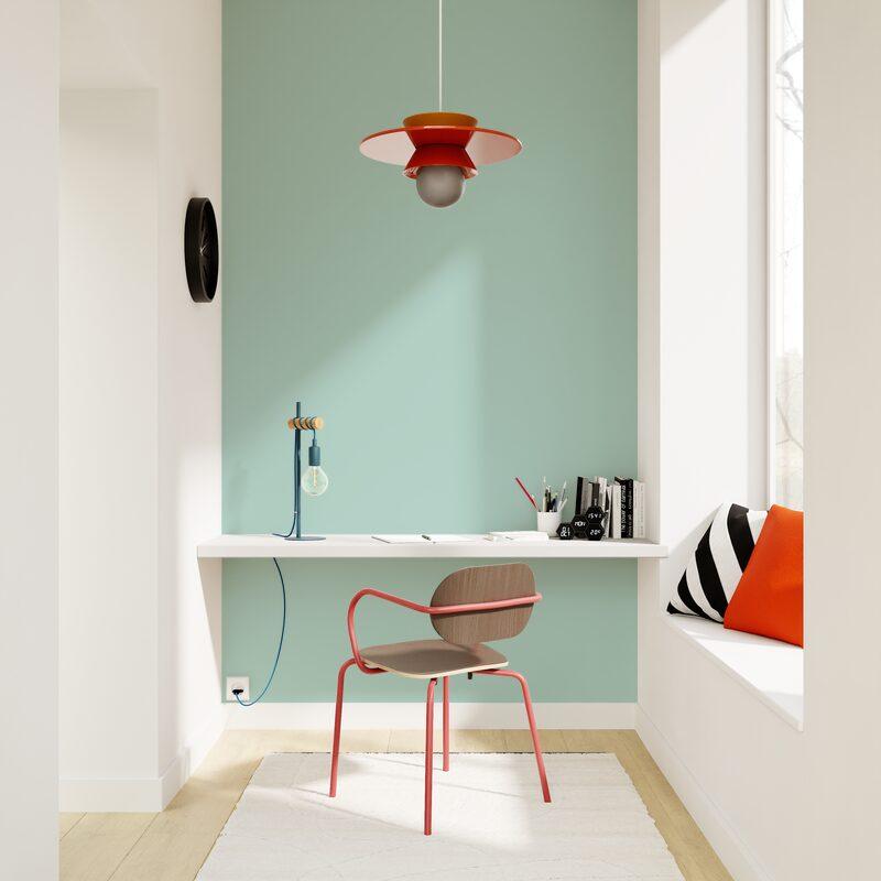 Peintures murales vert clair aux nuances naturelles, évoquant la fraîcheur et la sérénité.