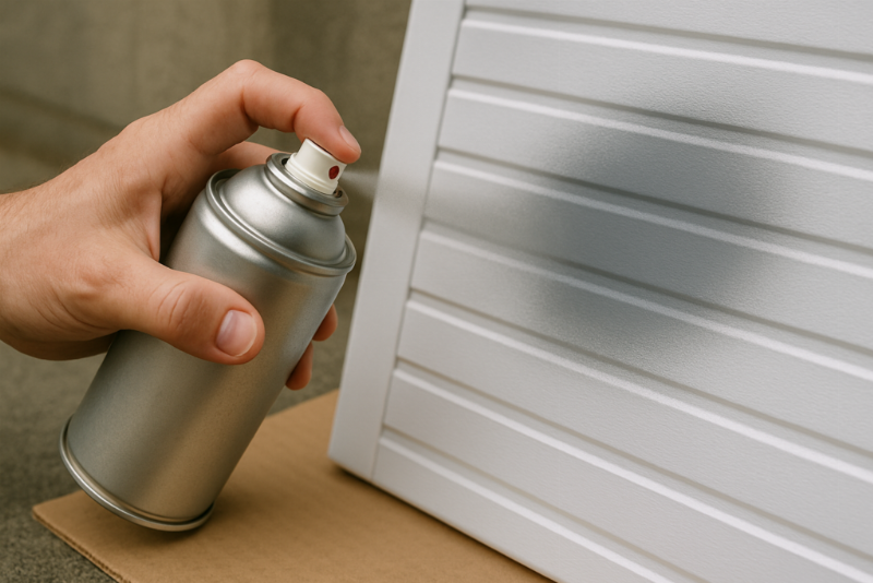 Préparation minutieuse d'une surface en plastique avant l'application de la sous-couche, incluant nettoyage et léger ponçage.