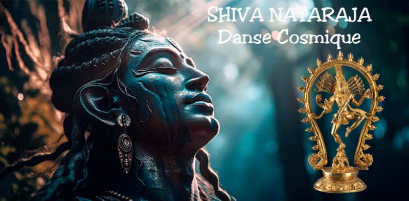 Magnifique statue en bronze de Shiva Nataraja, le danseur cosmique, capturant le mouvement et l'énergie divine.