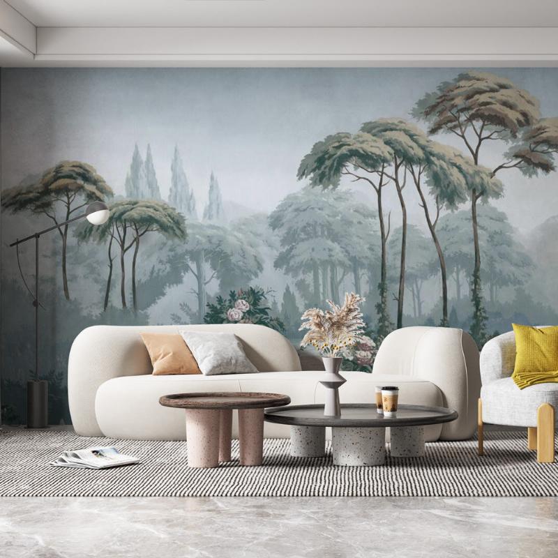 Un salon français baigné de lumière, aux murs peints dans une teinte subtile, avec des meubles anciens et une touche de décoration raffinée.