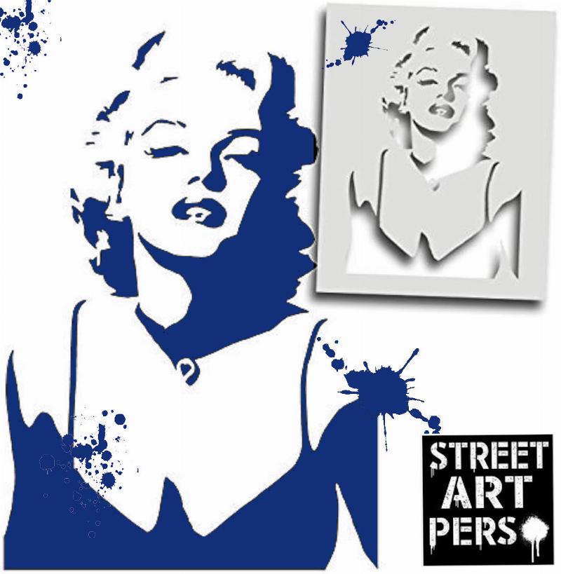 Artiste utilisant un pochoir avec de la peinture en bombe pour créer un motif complexe