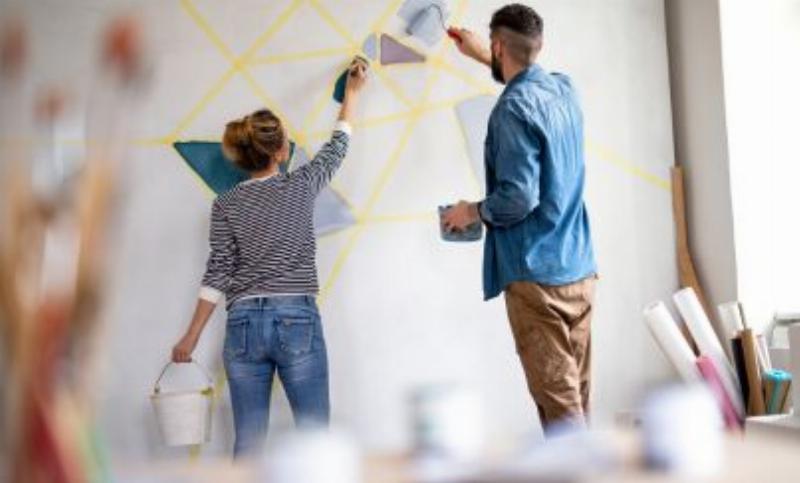 Types de peinture murale décorative pour intérieur, ambiance chaleureuse